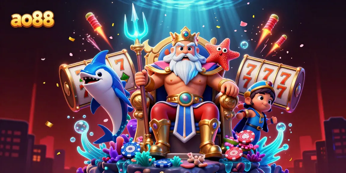 Experience the excitement of ao88 with Neptune and winning slot elements in an underwater casino.