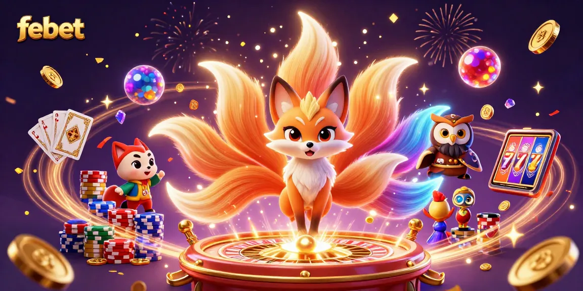 Experience the thrill of febet with a vibrant illustration showcasing exciting casino elements.