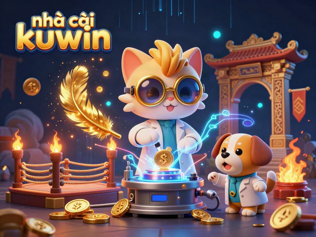 Experience thrilling action with nhà cái kuwin amid dazzling casino elements in this vibrant illustration.