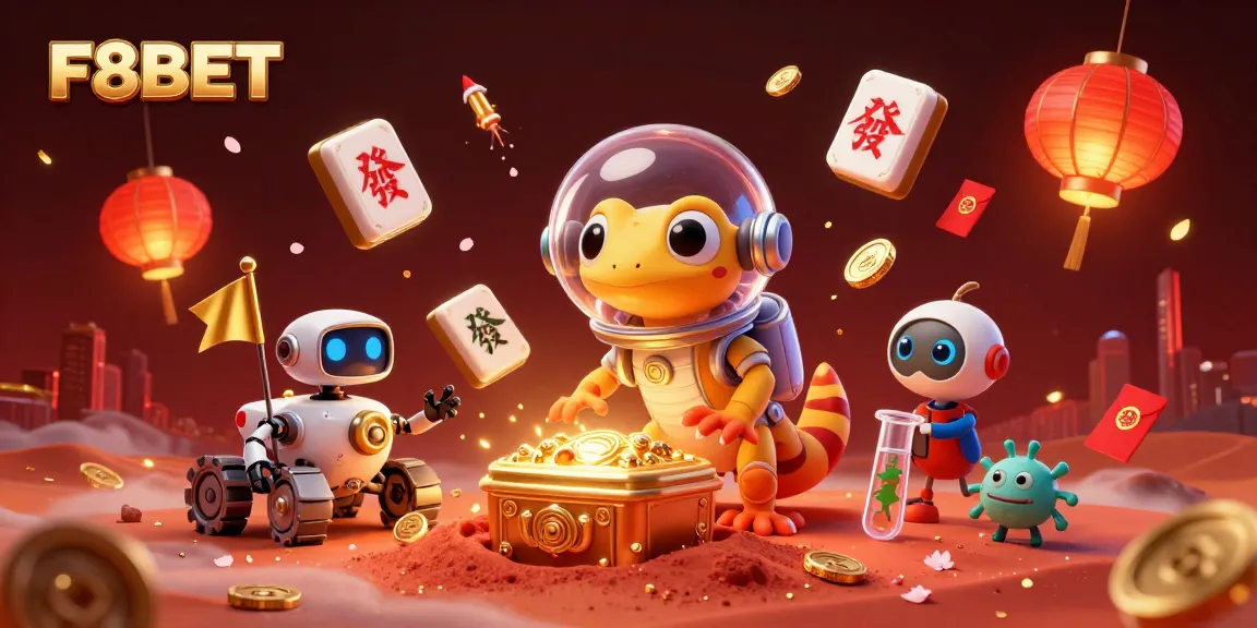 Engage with F8BET's vibrant Martian casino adventure featuring unique alien characters.