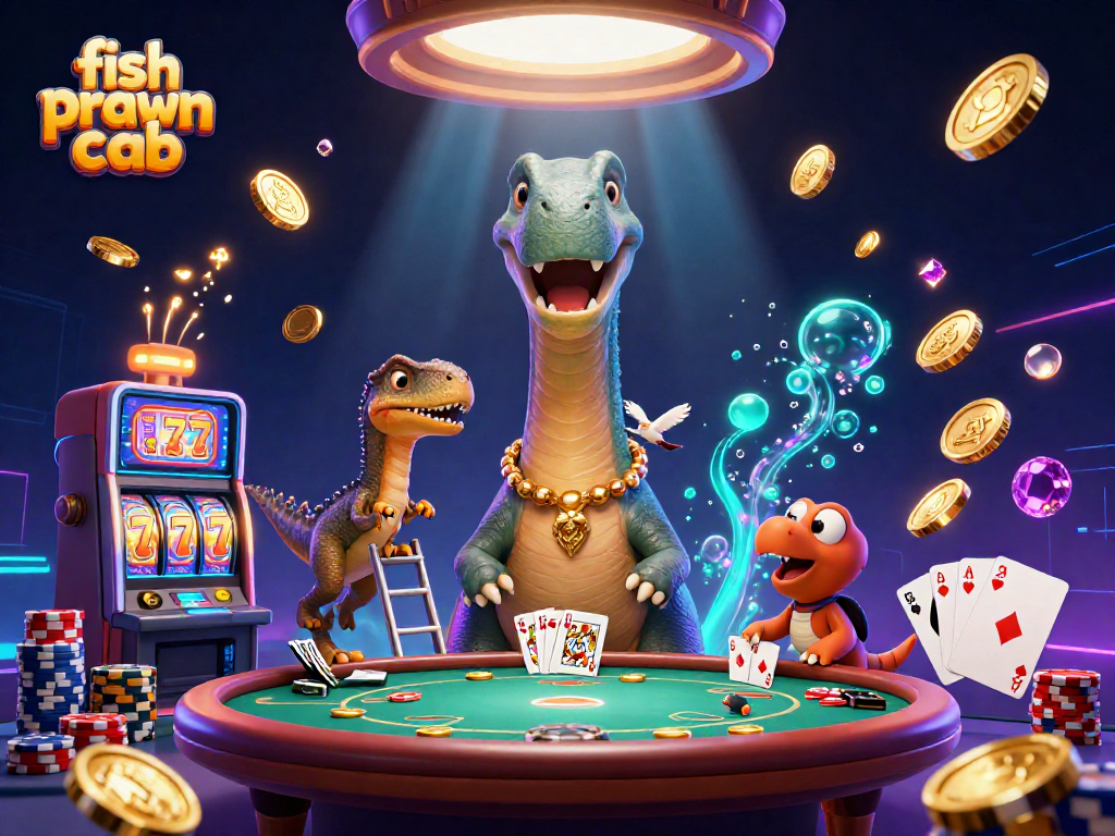 Experience a thrilling fish prawn crab casino scene with vibrant colors and dynamic elements.