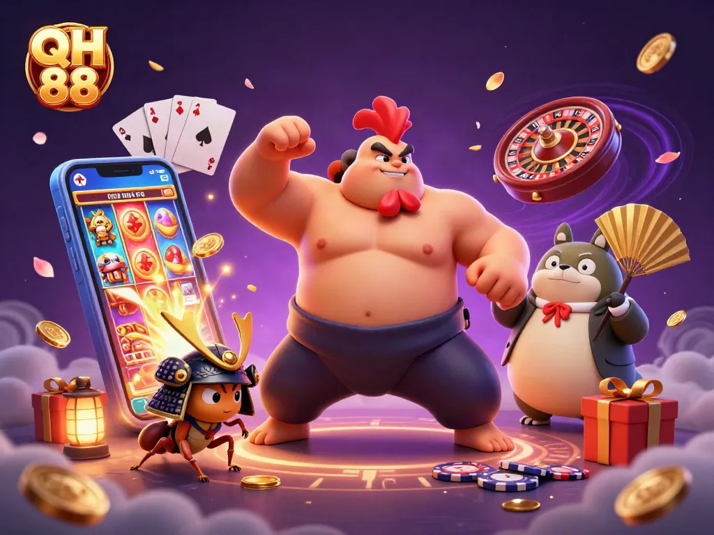 Engage with QH 88's exciting gaming universe featuring vibrant characters and thrilling slot action.