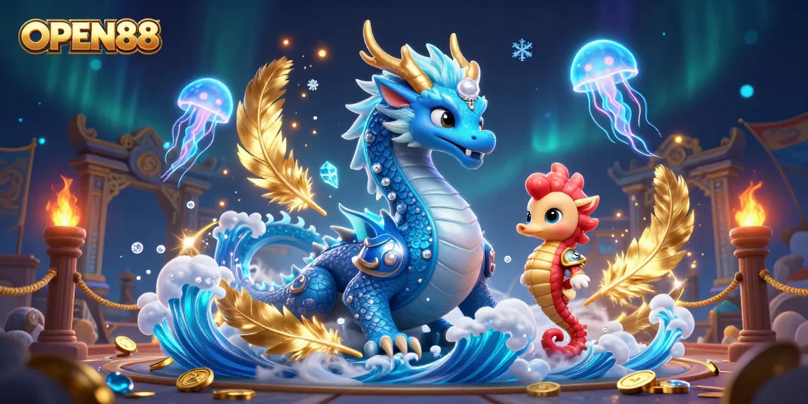 Experience thrilling gameplay at OPEN88 with the dazzling azure dragon and magic elements.