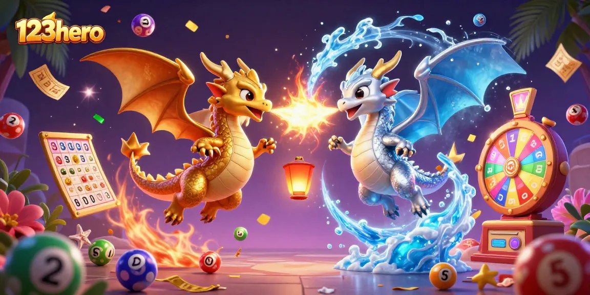Engage with 123hero’s thrilling gaming universe featuring dynamic cartoon dragons and vibrant lottery elements.