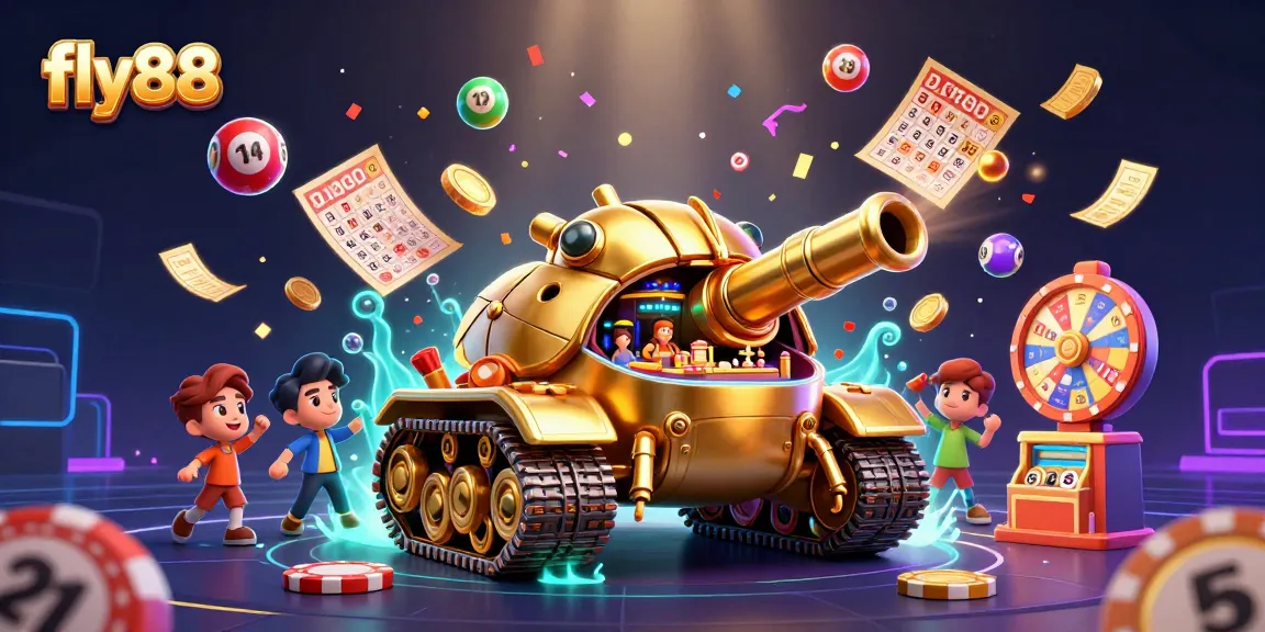 Join the excitement with fly88 as golden beetle tank reveals a miniature casino full of games and vibrant lottery elements!