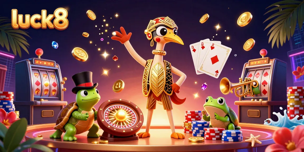 Experience the vibrant luck8 casino world with captivating 3D characters and exciting gaming elements.