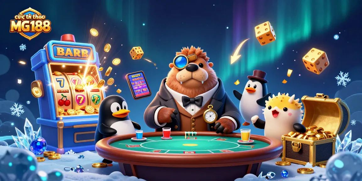 Experience thrilling cược thể thao MG188 action with the animated walrus at the casino.