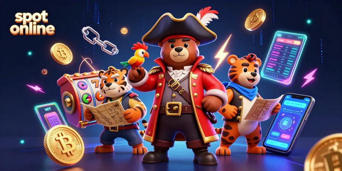 Mainkan slot online dengan elemen menarik seperti karakter beruang bajak laut dan simbol jackpot yang memikat.
