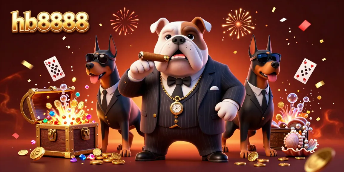 Join hb8888's thrilling action with a mobster bulldog amidst a wealth of casino treasures!