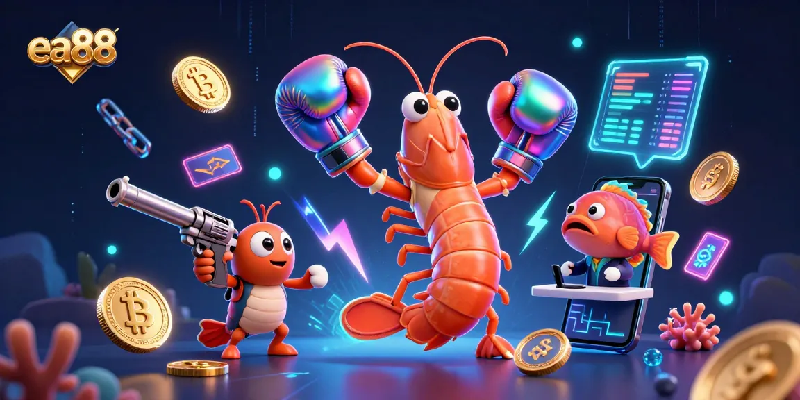 Experience thrilling gaming at ea88 with vibrant characters and dynamic crypto elements.