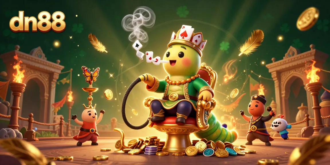 Experience excitement with dn88 as a caterpillar master creates poker hand smoke rings.