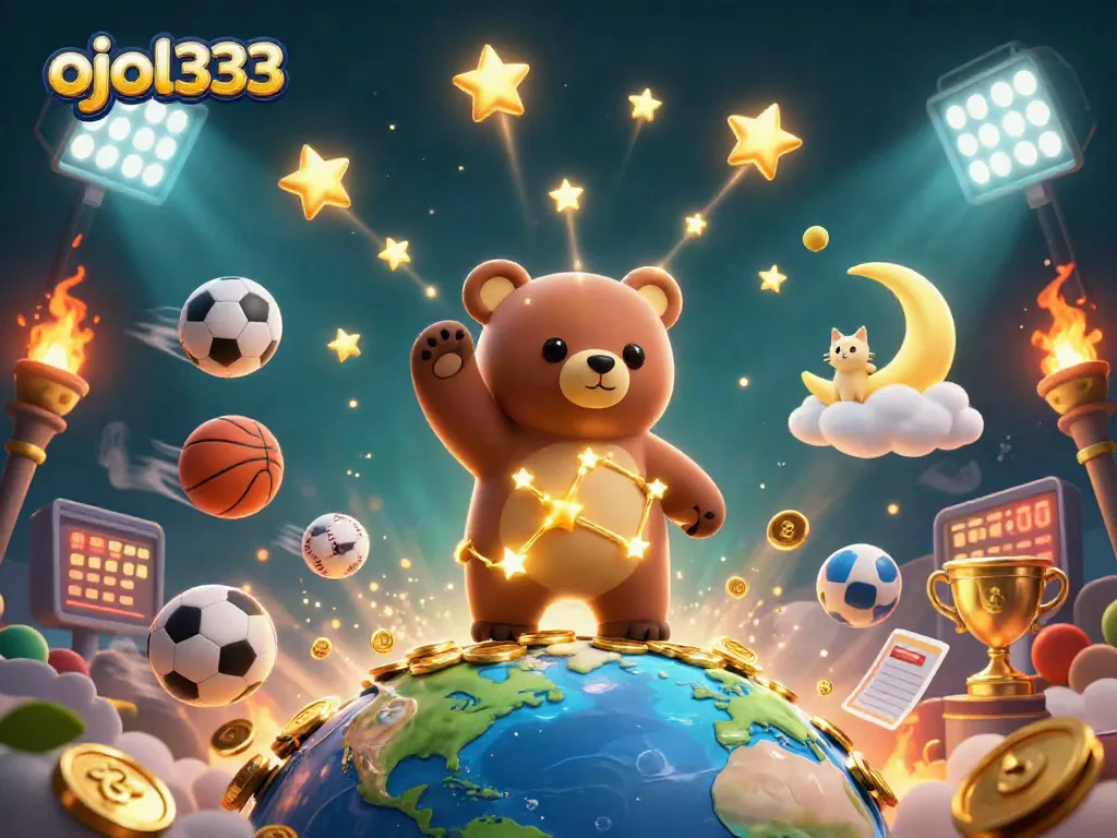 Win big with ojol333 in this thrilling casino scene filled with exciting sports betting elements.