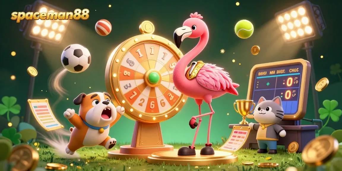 Join the excitement with spaceman88 as the flamingo host spins a dazzling prize wheel!