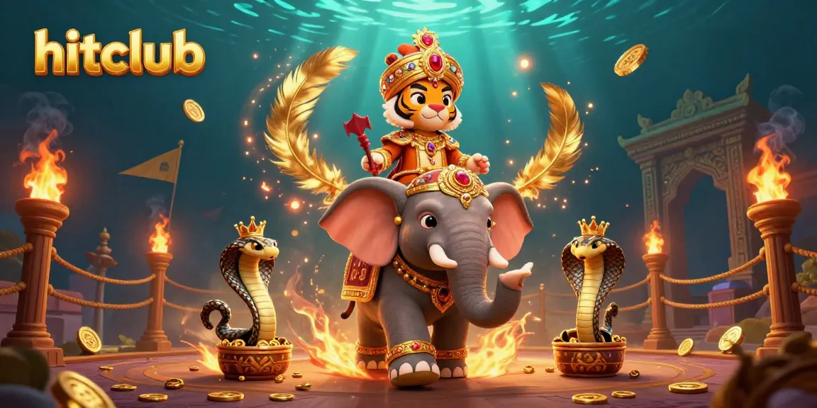 Engage in thrilling gameplay with hitclub's exciting gambling adventures in a vibrant 3D illustration.