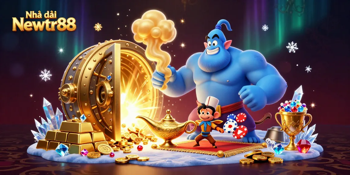 Experience thrilling gaming with Nhà cái Newtr88, showcasing a magical casino atmosphere full of treasures.