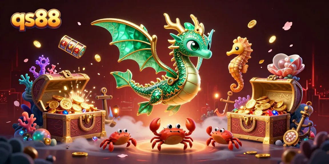 Engage with qs88’s vibrant casino experience featuring a dragon, fortune, and treasures!