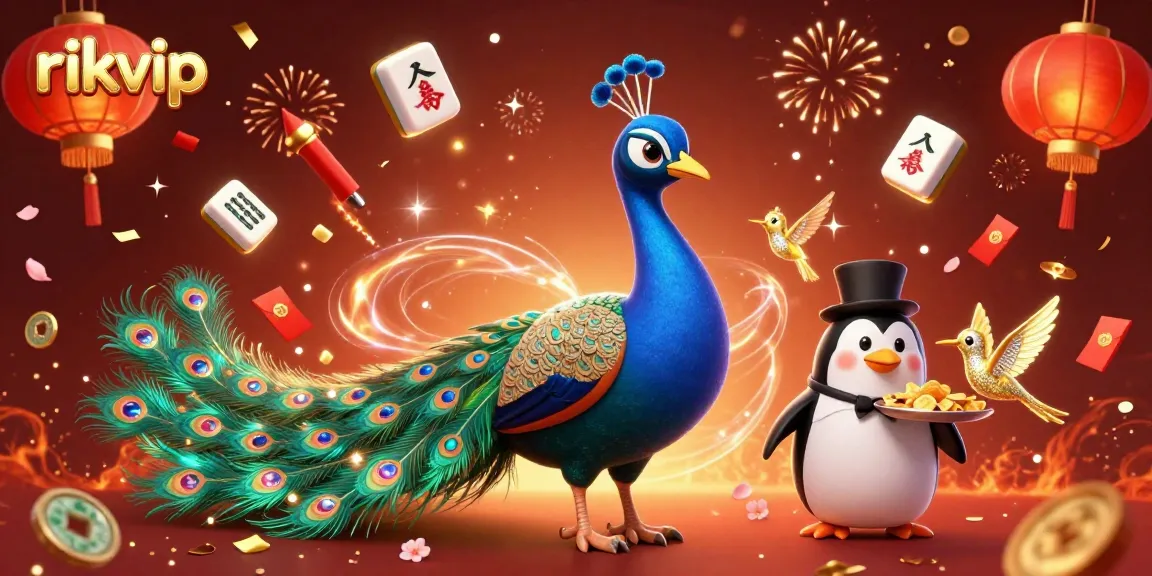 Experience vibrant gaming at rikvip with colorful characters and casino elements.
