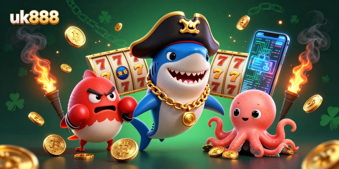 Engage with the thrilling world of uk888 casino games featuring vibrant characters and crypto elements.