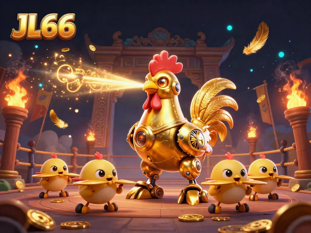 Engage with JL66 by playing vibrant casino games featuring golden rooster robots and dynamic baby chick drones.