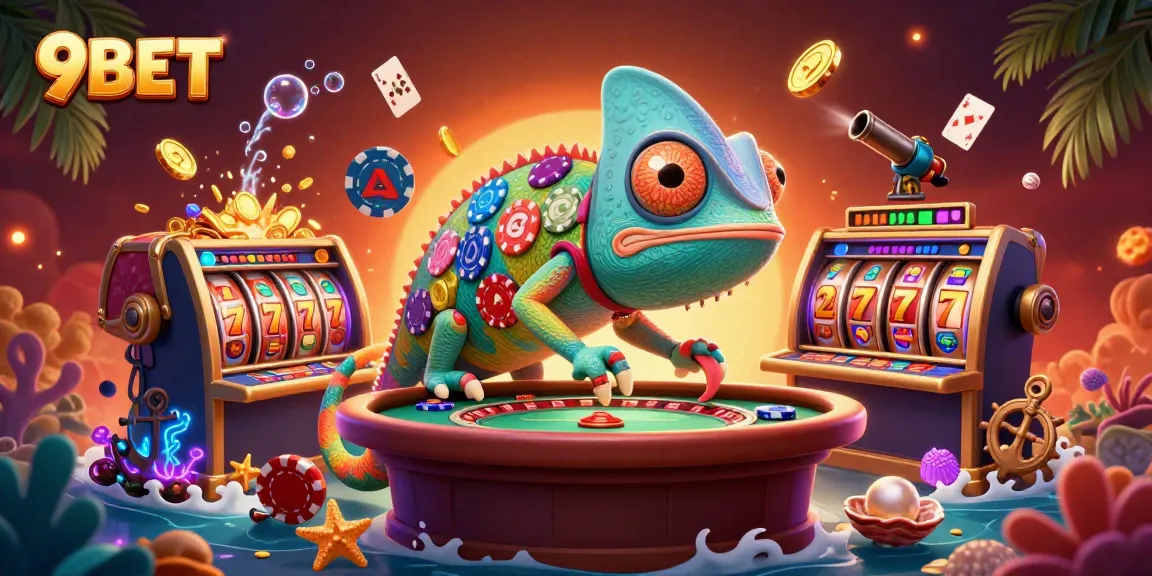 Experience thrilling wins at 9BET with colorful gaming elements and vibrant casino atmosphere.