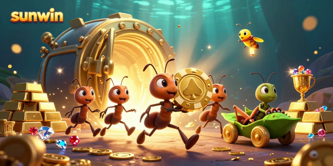 Engage with exciting sunwin adventures as ants orchestrate a heist with a golden poker chip.
