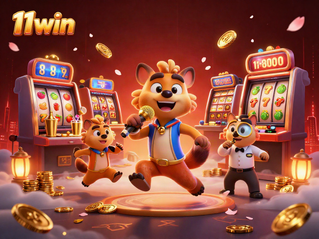 Join the hyenas in a vibrant 11win casino, spinning slot reels and thrilling jackpot excitement!