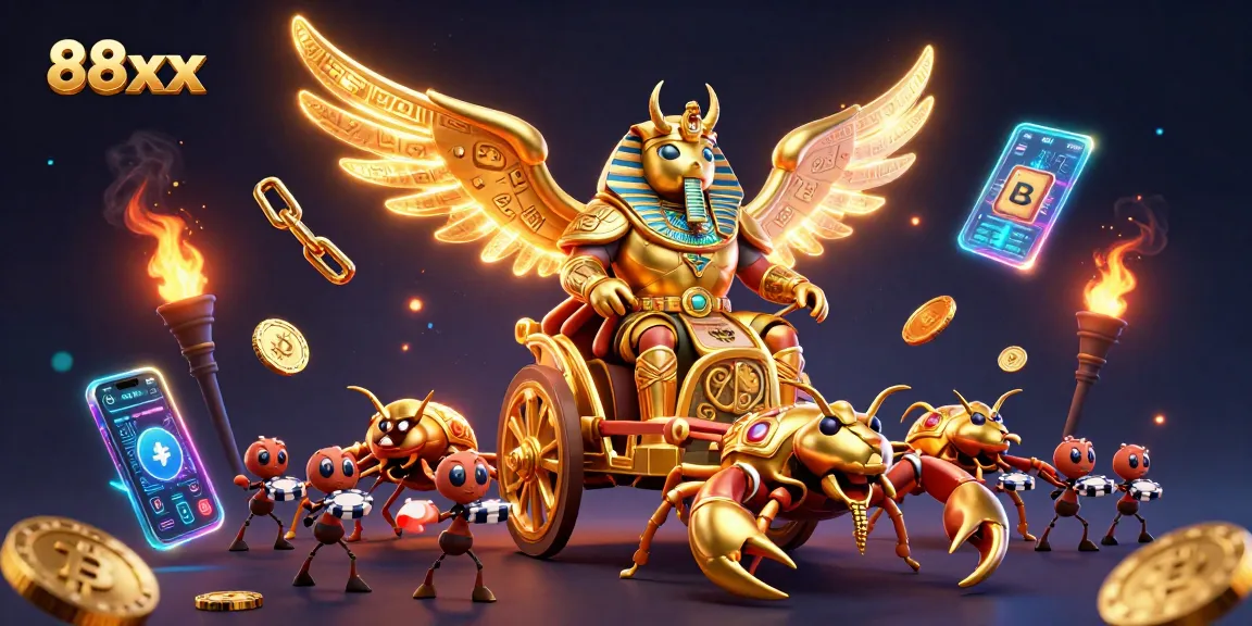 Experience thrilling gameplay at 88xx with an epic app featuring vibrant characters and glowing casino elements.