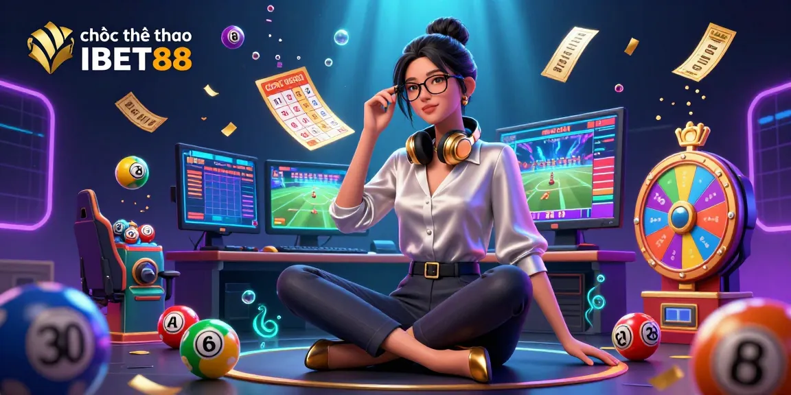 Experience cược thể thao IBET88 in an engaging setting with vibrant elements and high-tech gaming setups.