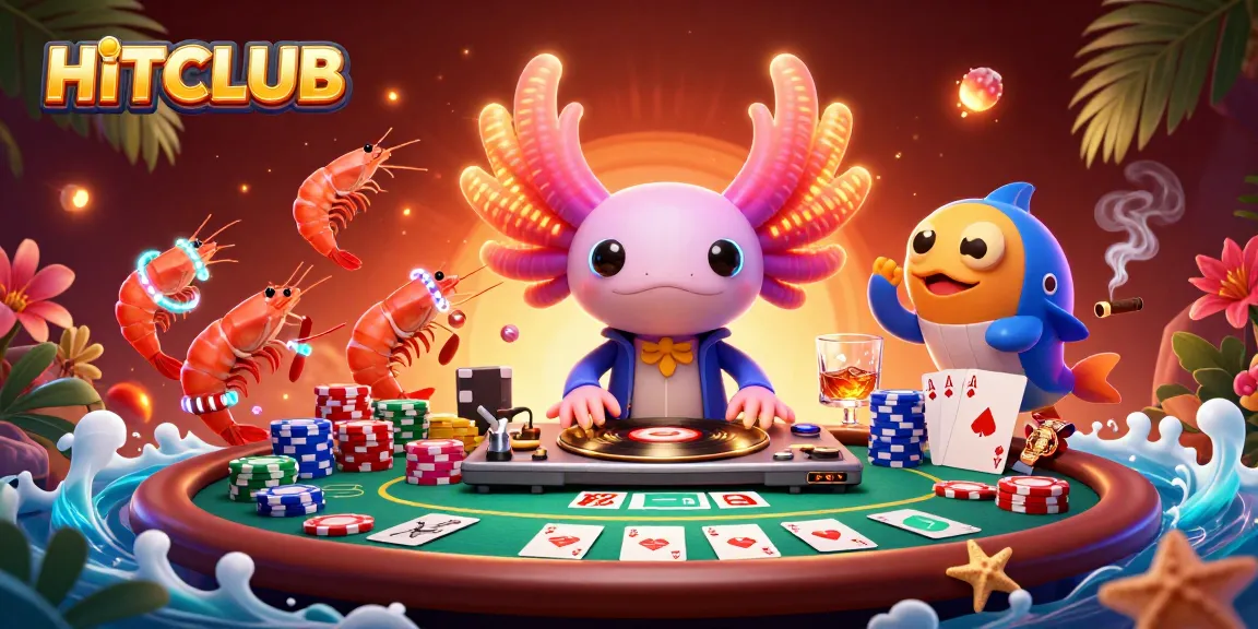 Join the excitement at HITCLUB with a vibrant 3D casino scene featuring lively characters and action.