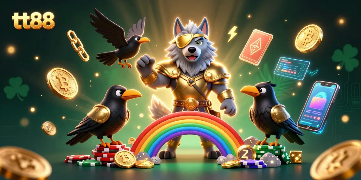 Engage with tt88 in the exciting world of online casino games featuring vibrant characters and glowing elements.