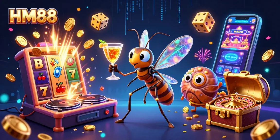 Engage with exciting gameplay at HM88, featuring vibrant gaming elements, lively characters, and casino excitement.