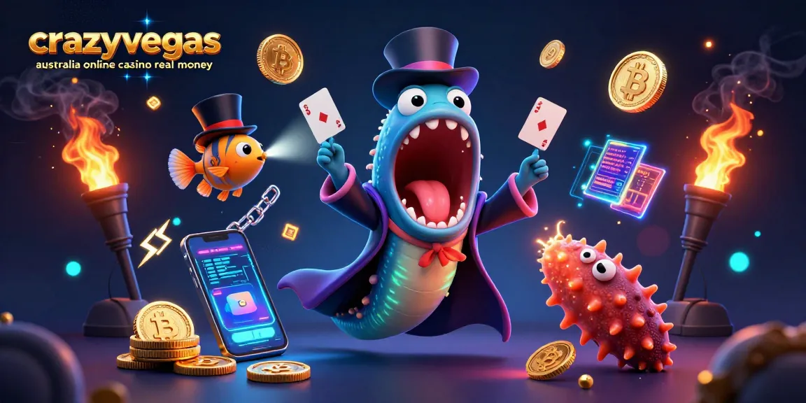 Experience the thrill of crazyvegas australia online casino real money with a magical underwater casino scene and crypto elements.