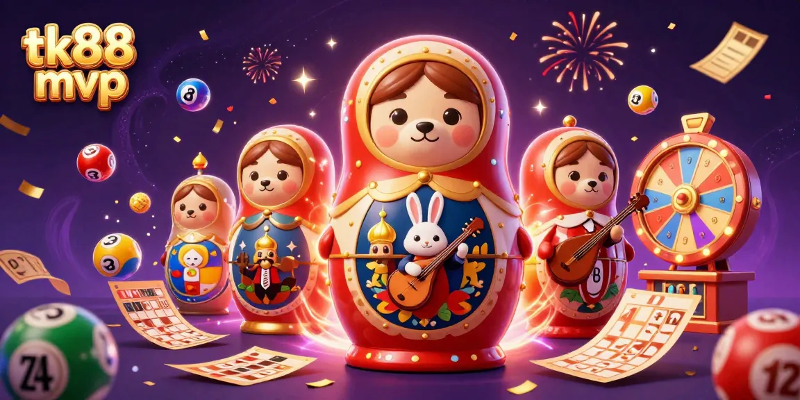 Engage with tk88 mvp through an energetic scene filled with festive casino elements and lively characters.