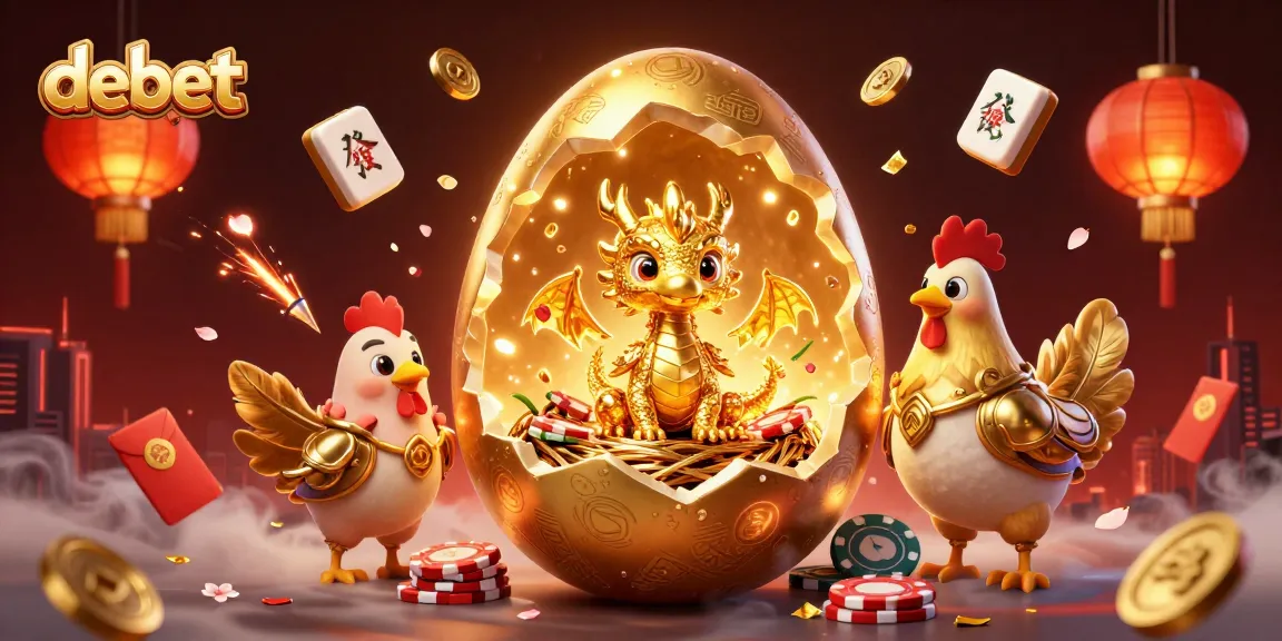 Experience debet with a captivating 3D scene of a golden dragon amidst rich casino elements.