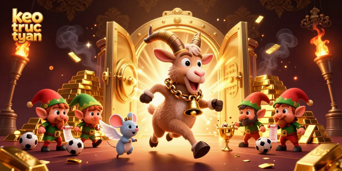 Engage with keo truc tuyen in a vibrant 3D sports betting scene featuring Krampus and mischievous characters.