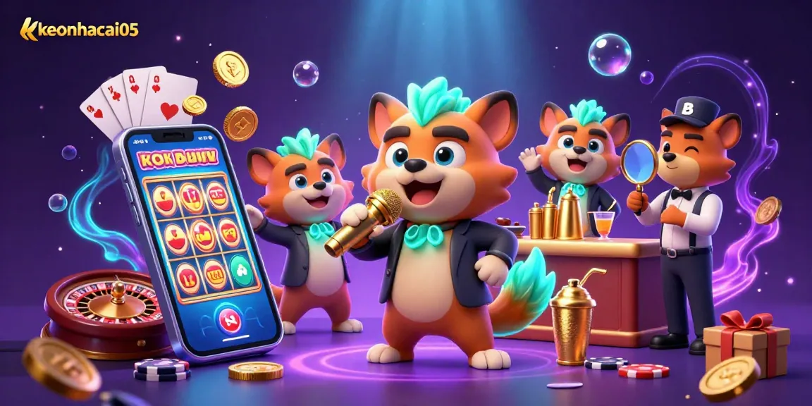 Entertain and win big at keonhacai05's comedy casino club with hilarious hyenas!