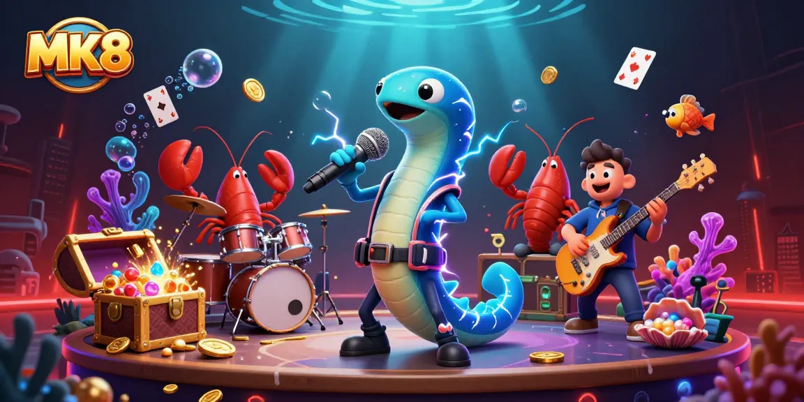 Experience the thrill of MK8's underwater casino with vibrant characters and dynamic gambling elements.
