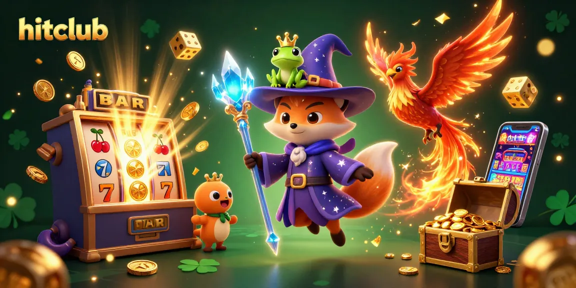 Celebrate with hitclub's enchanting wizard fox and phoenix amidst jackpot excitement and thrilling games.