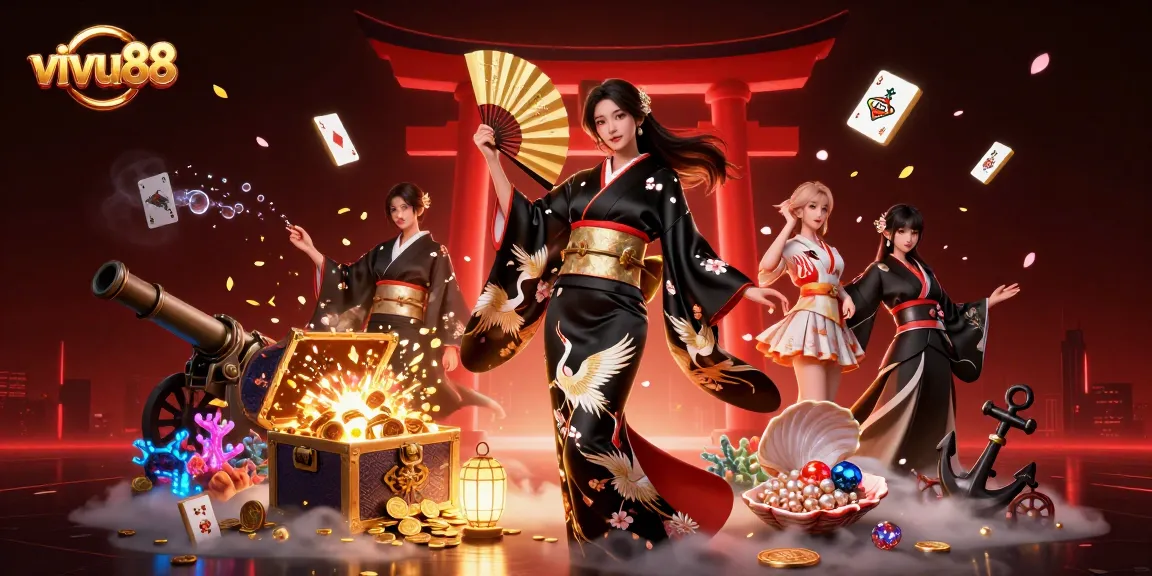 Experience thrilling gameplay at vivu88 with our vibrant casino illustration showcasing dynamic elements.