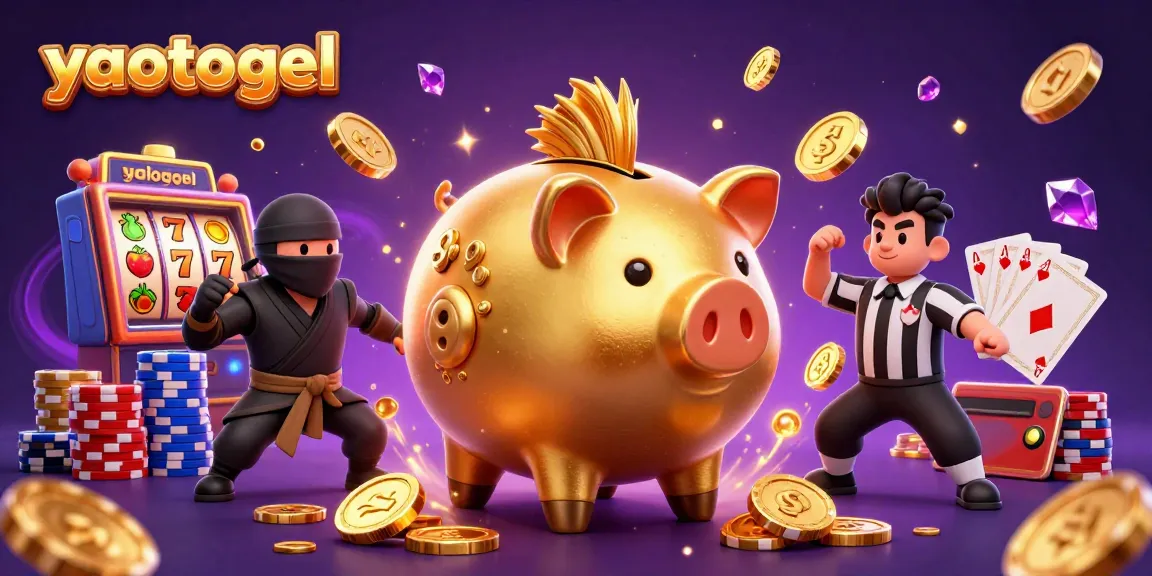 Experience excitement with yaotogel's thrilling 3D casino scene featuring lively characters and dazzling game elements.
