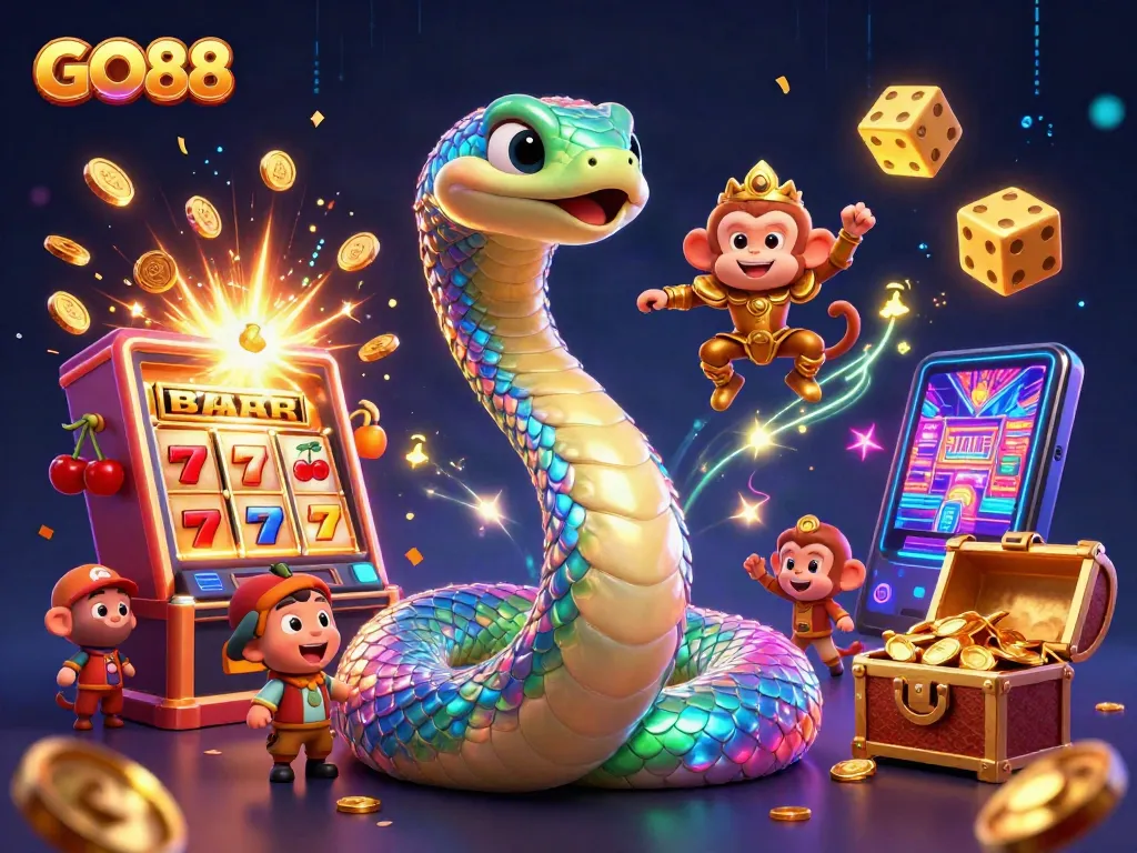 Engage with GO88’s vibrant casino experience featuring an explosion of colors and action.