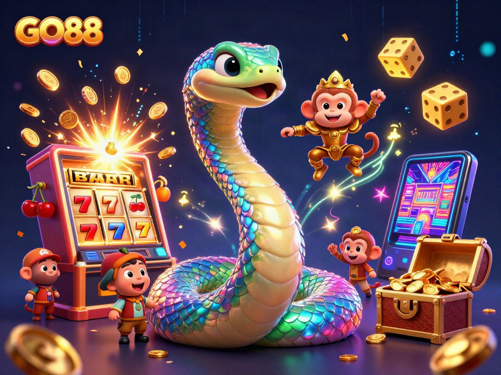 Engage with GO88’s vibrant casino experience featuring an explosion of colors and action.