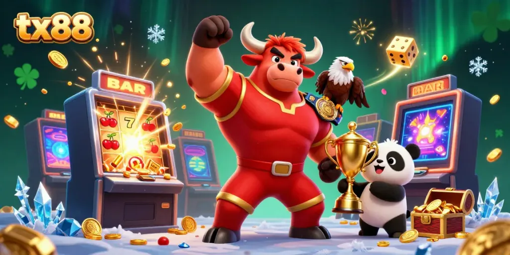 Experience thrilling wins with tx88's vibrant casino adventure featuring dynamic characters and jackpot elements.