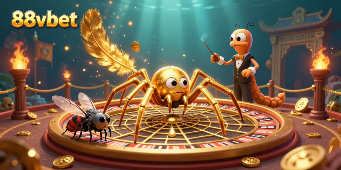 Experience the thrill of betting with 88vbet in this vibrant 3D illustration showcasing unique gambling elements.