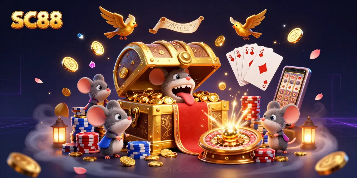Experience the thrilling game features at SC88 with vibrant characters and dynamic casino elements in 3D