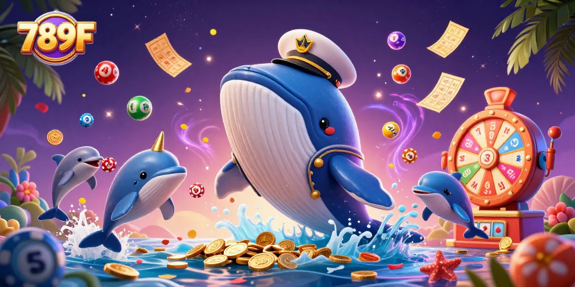 Engage with 789F's dynamic casino games as a giant whale and dolphins bring exciting betting adventures.