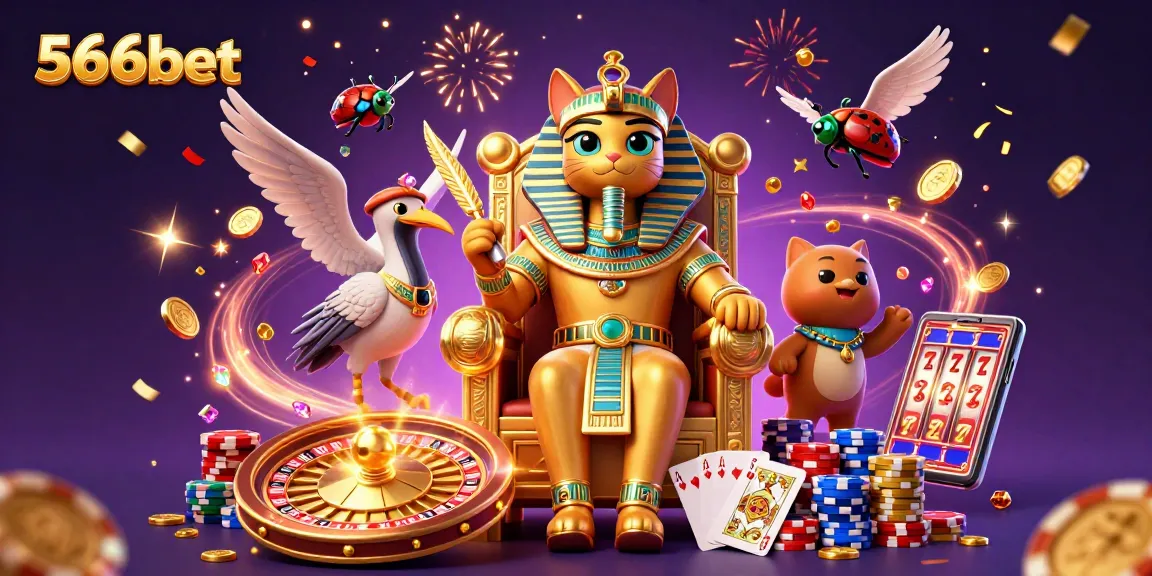 Engage with 566bet's vibrant casino scene featuring a dynamic Egyptian theme and thrilling game elements.
