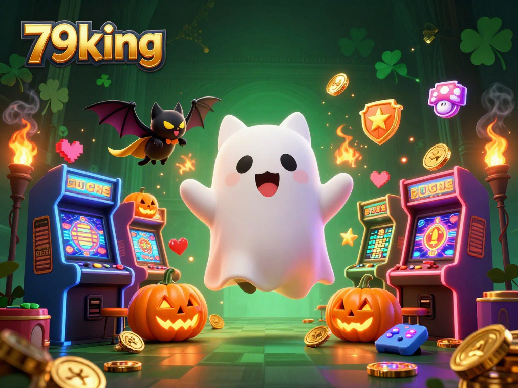 Engage with 79king's haunted casino adventure featuring a friendly ghost cat and spooky elements.