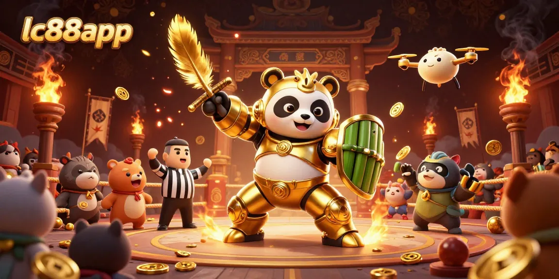 Engage with exciting games at lc88app featuring golden panda in vibrant casino arena.