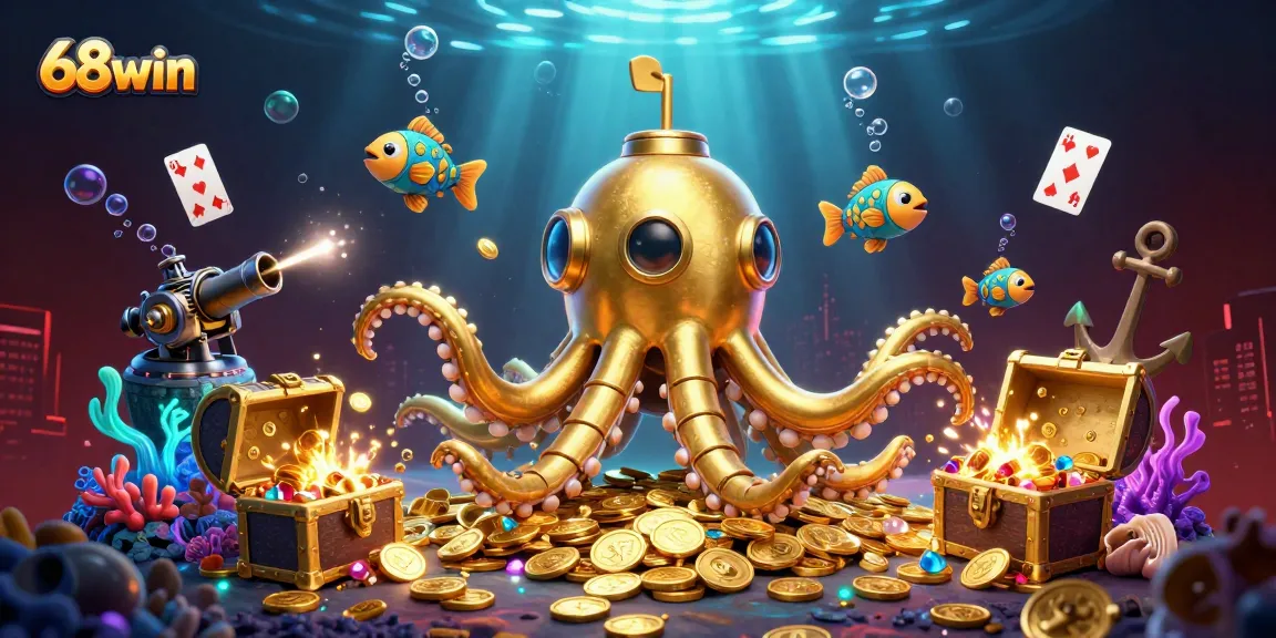 Experience the thrilling adventures of 68win as you plunge into a vibrant underwater casino world filled with mechanical fish and treasures.